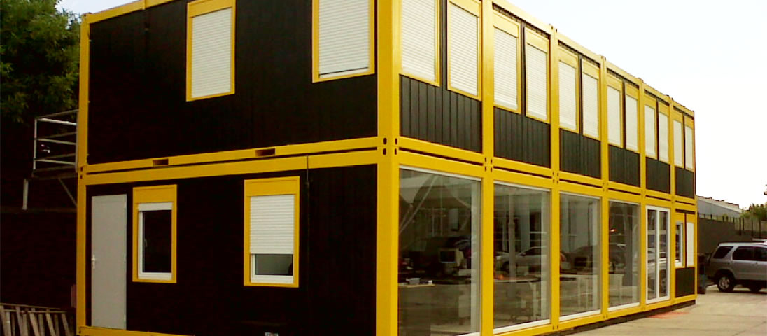 portable offices yellow flashing germany