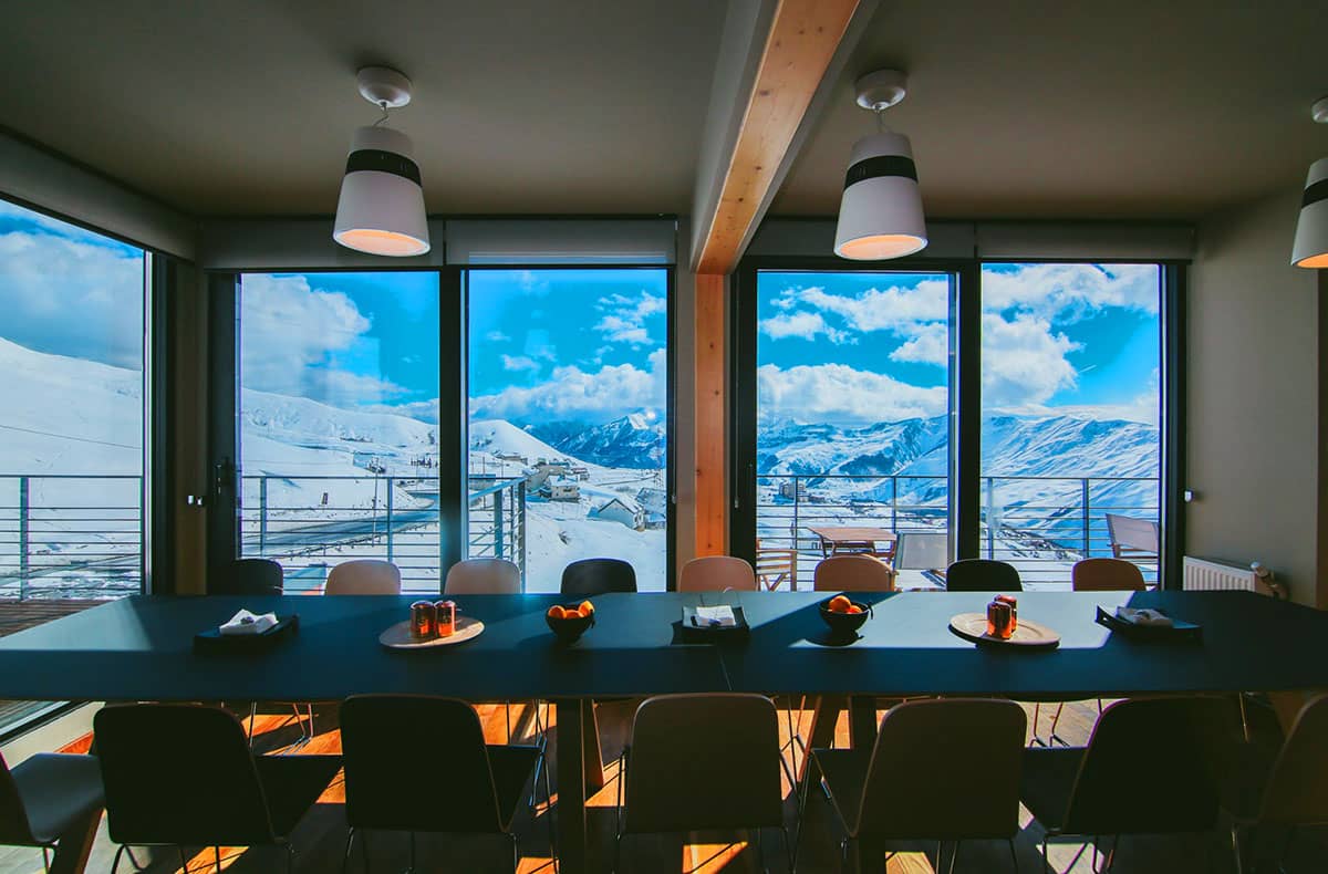 breakfast dining area stunning views