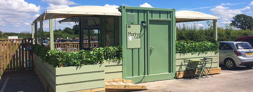 maring cafe converted shipping container
