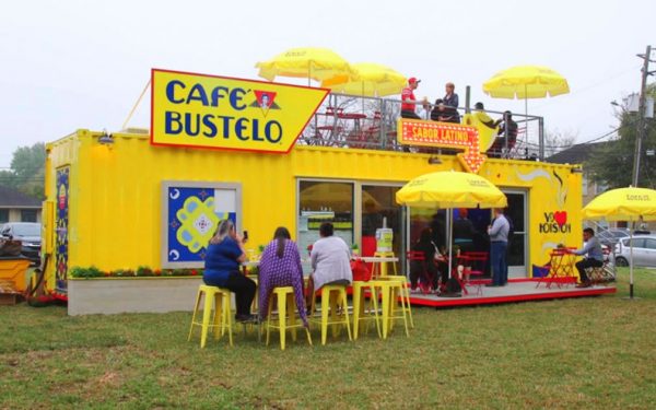 café bustelo shipping container conversion