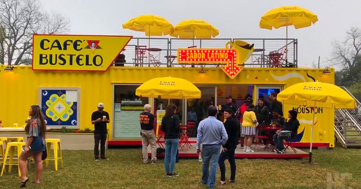 café bustelo shipping container conversion customers