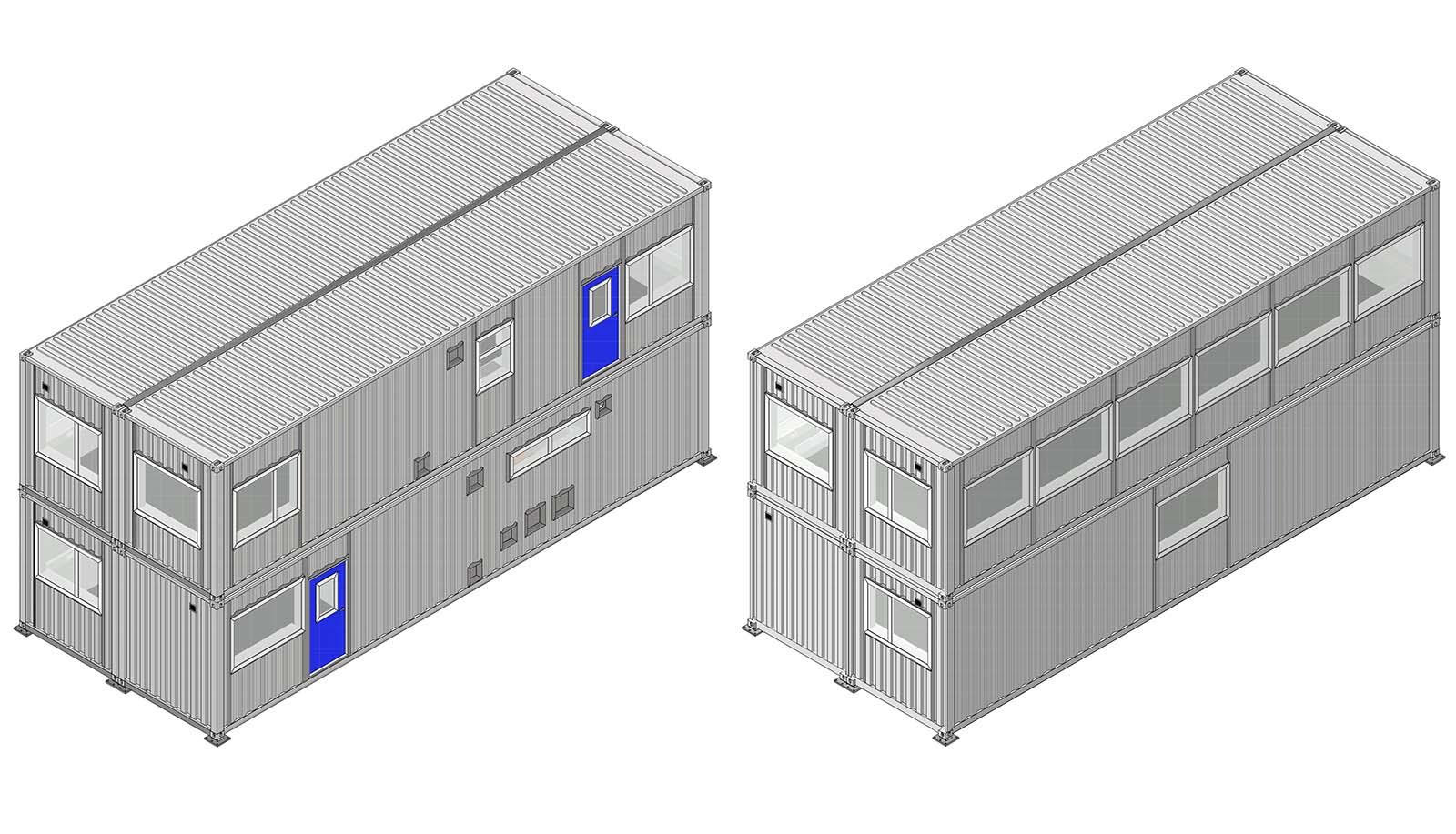 isometric shipping container design illustraion