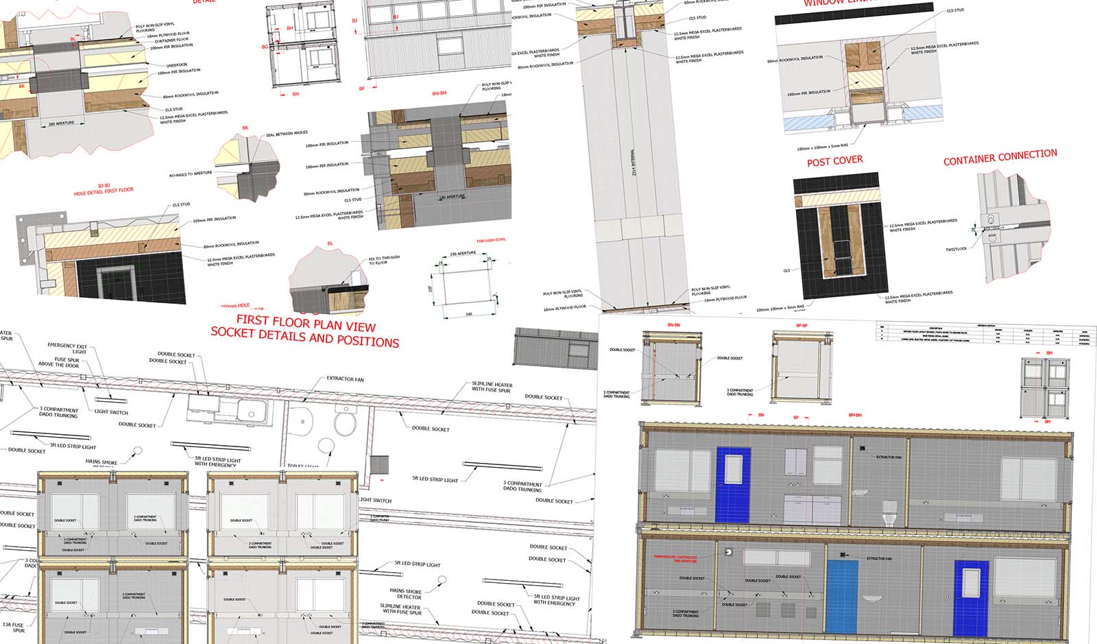 shipping container design phase drawings