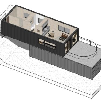 shipping container home poland architecture drawings