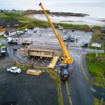 beadnell bay beach car park crane