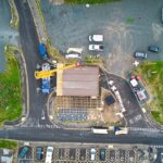 drone photo the landing restaurant installation