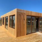 siberian larch cladding shipping container restaurant