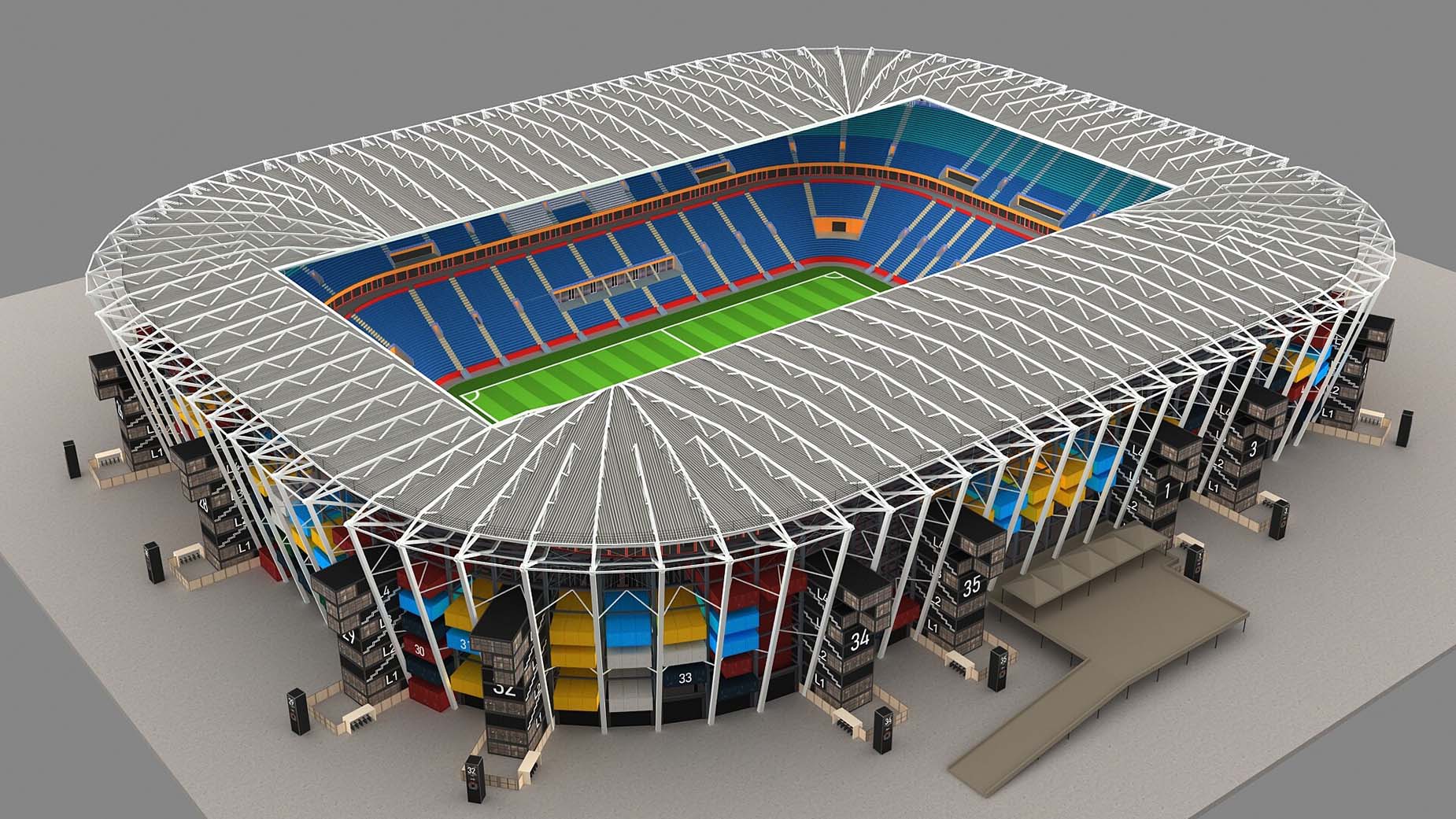 stadium 974 design concept 3d render