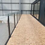 deck assembly first floor shipping containe office