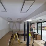 internal works electrics lighting shipping container