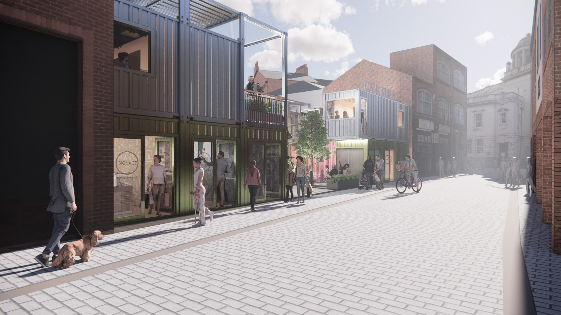 artisan containers cank street leiscester architects rendering