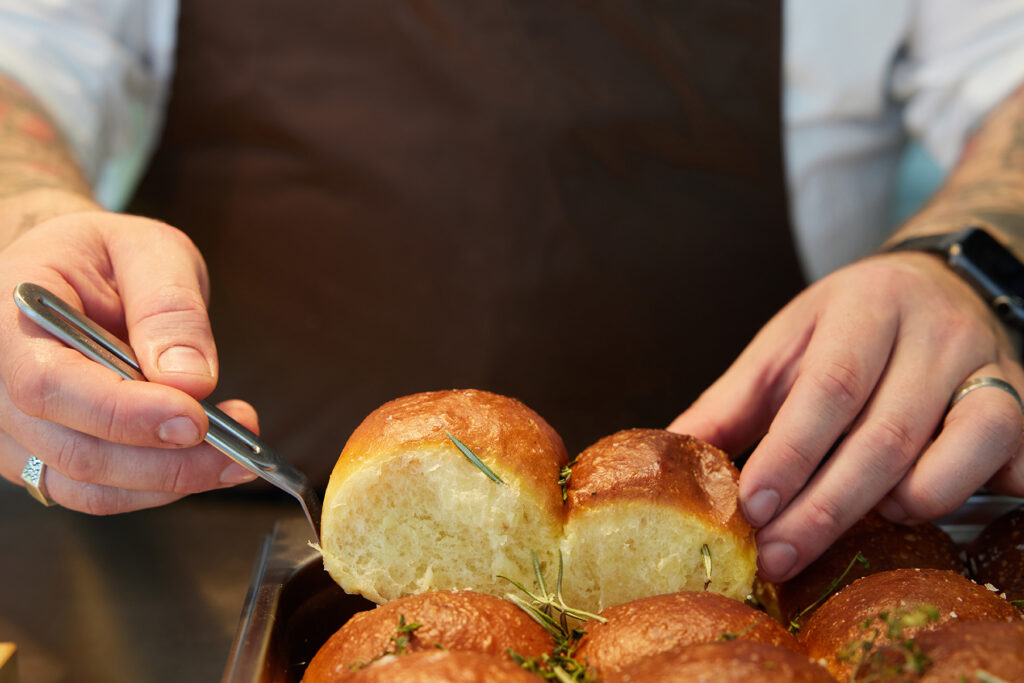 home made bread rolls