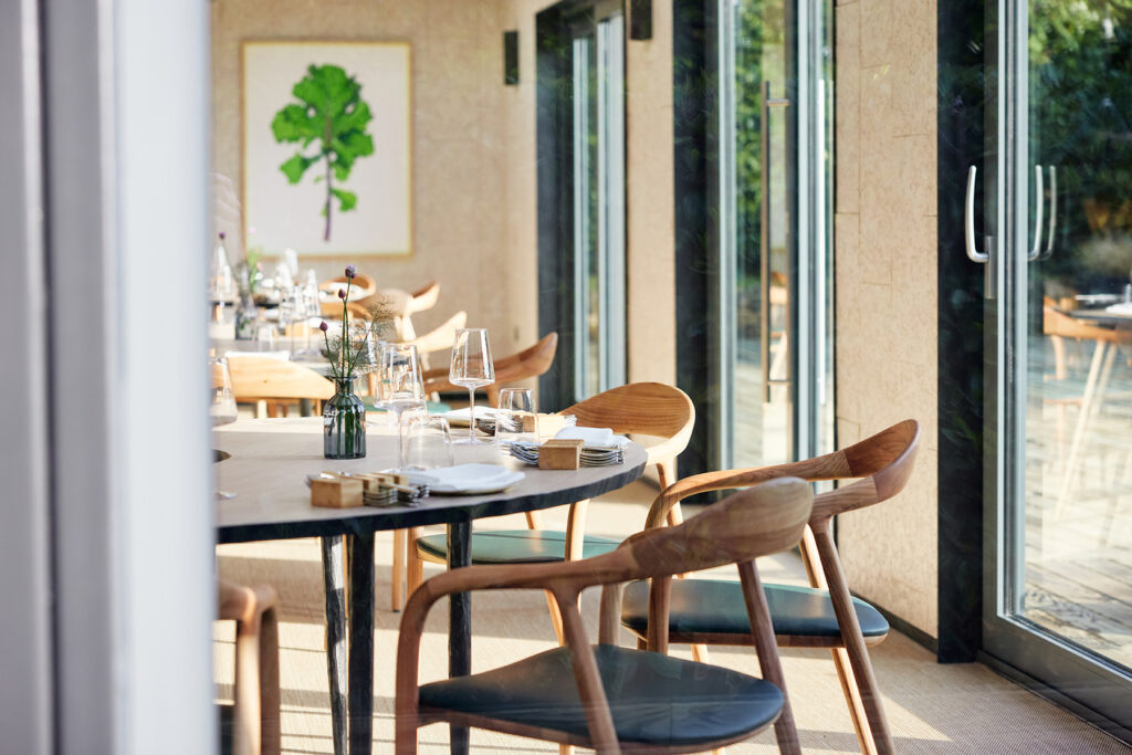 table area container conversion restaurant high end dining