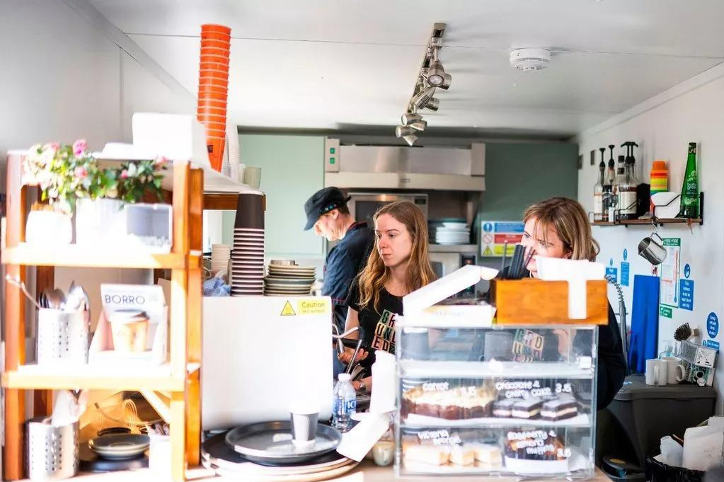 cafe serves cakes coffee and meals made using surplus food from Fareshare