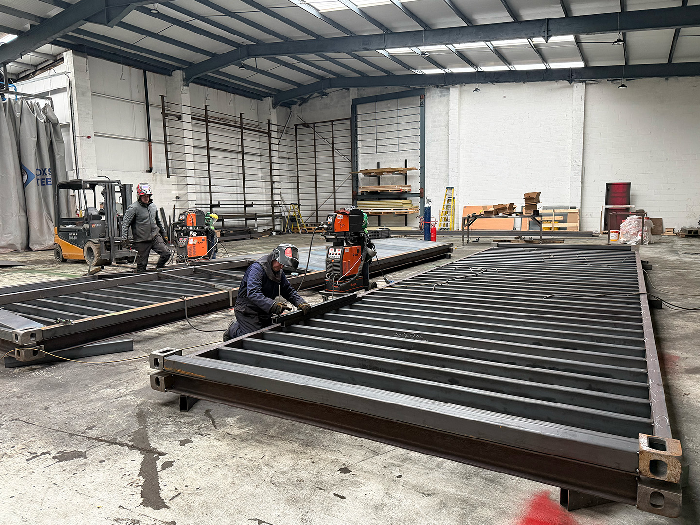 Switch house container floor and roof sections build