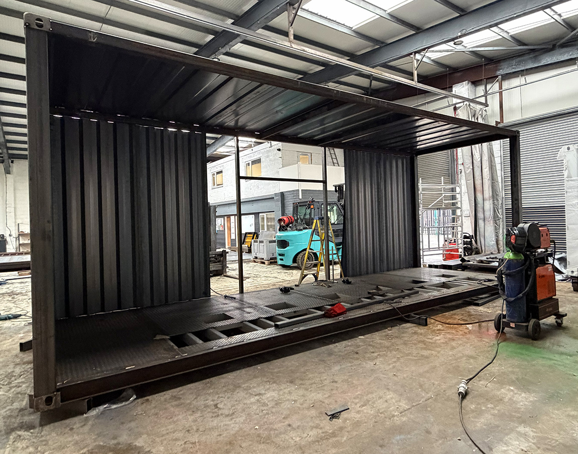 Wall installation switch house container