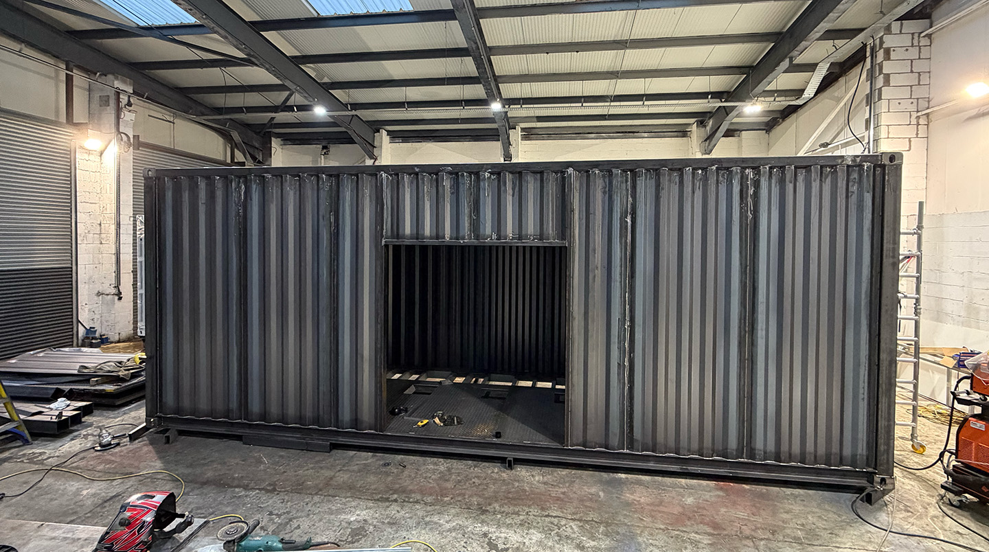 Switch house walls installed ready for painting